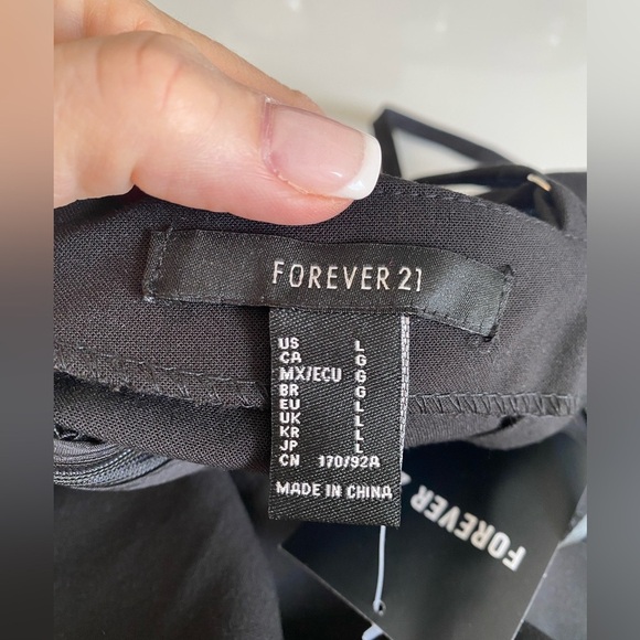 Forever 21 Black Spaghetti Strap Dress Size L - Picture 6 of 7